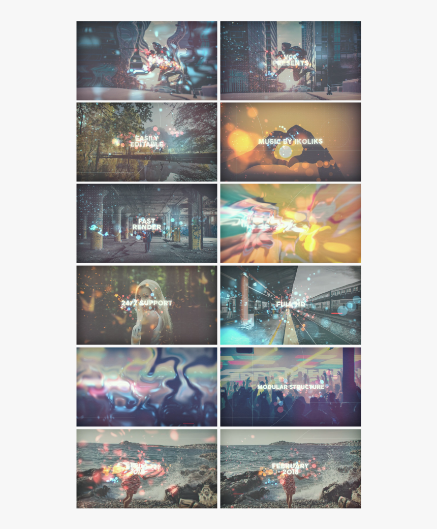 Grunge Particles Reel - Collage, HD Png Download