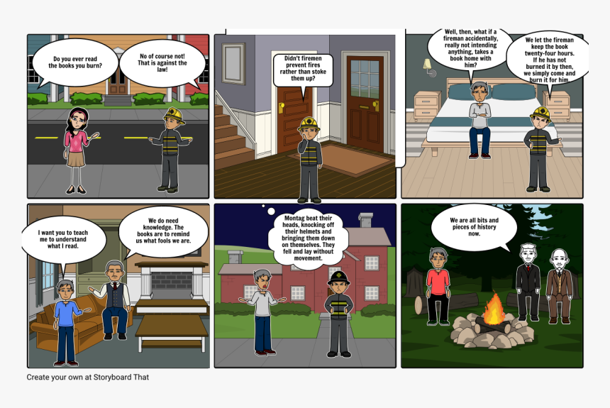 Evolution Of Montag Comic, HD Png Download