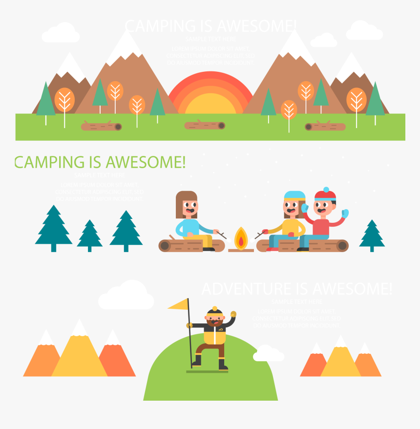 Camp Vector Background - Portable Network Graphics, HD Png Download