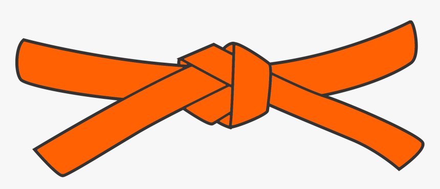 Taekwondo Belt Cliparts - Orange Jiu Jitsu Belt, HD Png Download