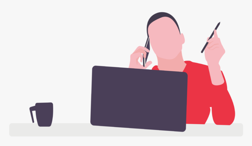 Startup Founder On The Phone Illustration Designed - Illustration, HD Png Download