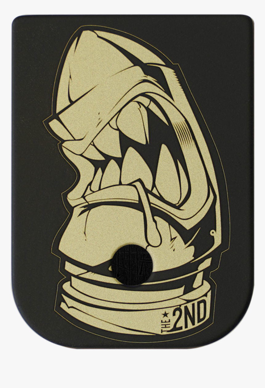 The 2nd Bullet Brass Black Traditional Finish Mag Plate - Emblem, HD Png Download