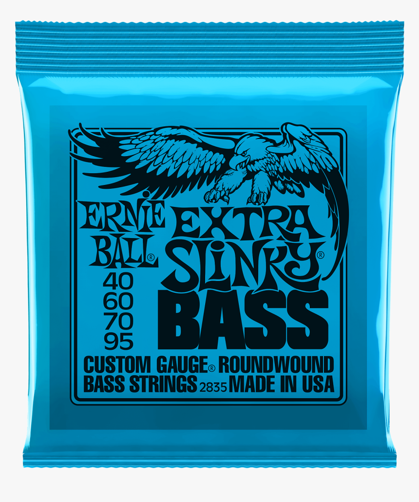 3-pack Ernie Ball 2835 Extra Slinky Electric Bass Strings - Ernie Ball Strings, HD Png Download