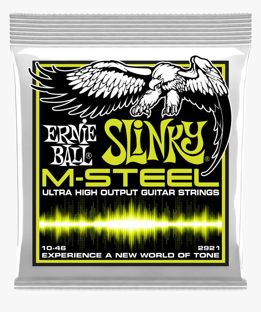 Ernie Ball Regular Slinky M-steel 2921 Electric Guitar - M Steel Regular Slinky 2921, HD Png Download