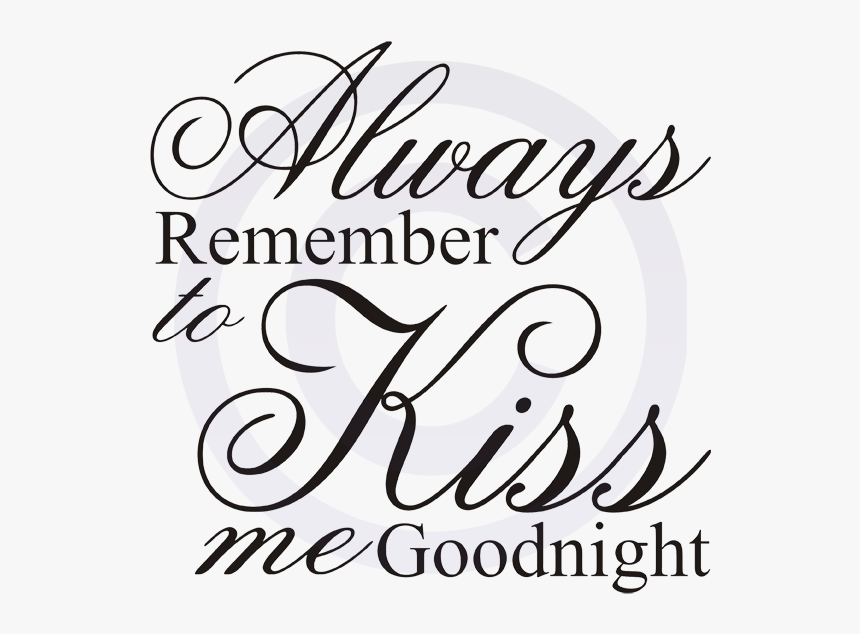 Vectors Kiss Me Goodnight - Calligraphy, HD Png Download