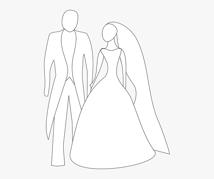 Bride And Groom Clipart, HD Png Download