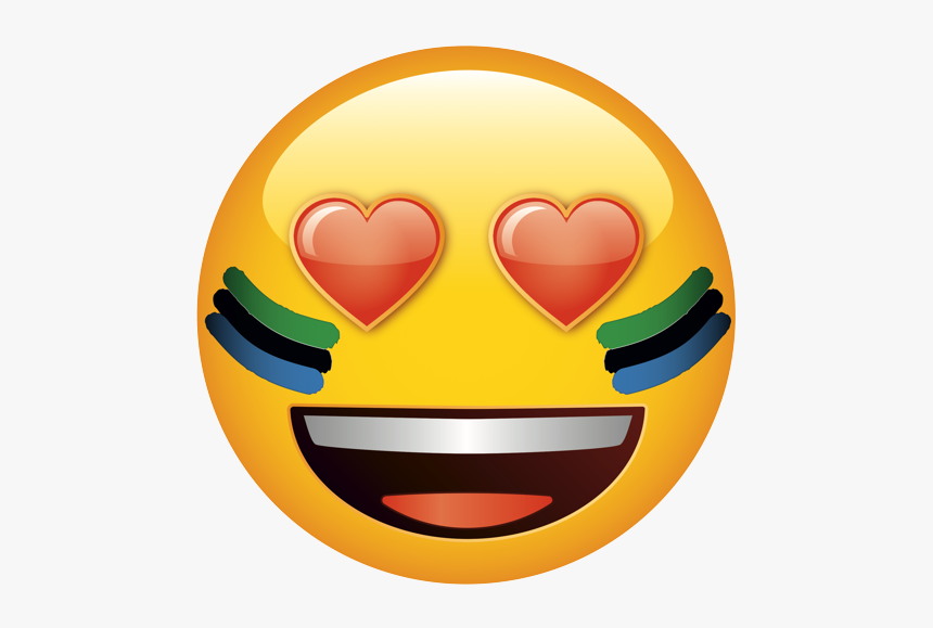 Heart Eyes Pink Emoji, HD Png Download