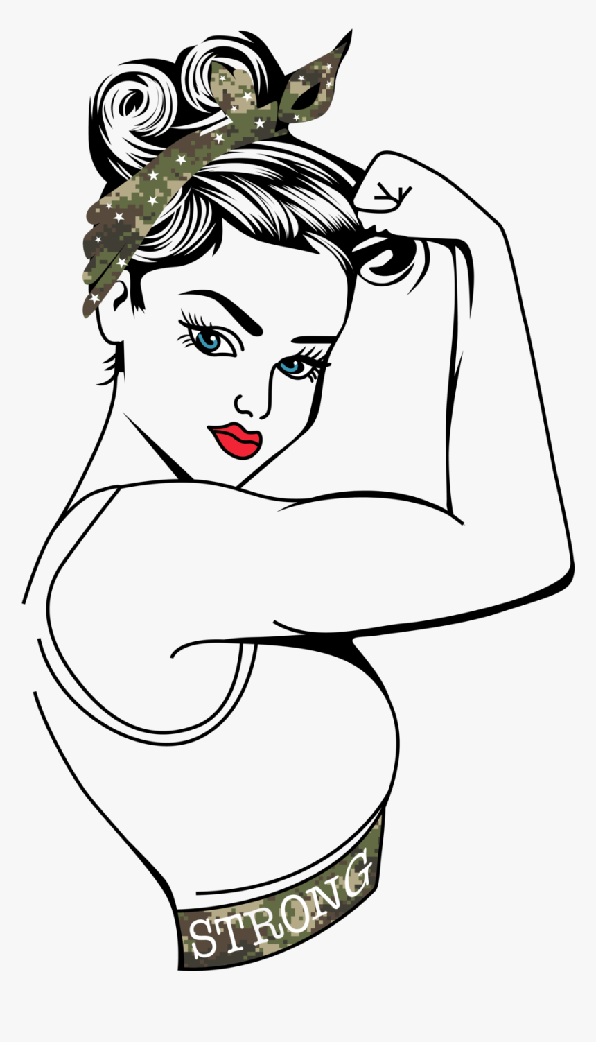 Military Wife V4 Outline Front Artboard 1 - Portable Network Graphics, HD Png Download