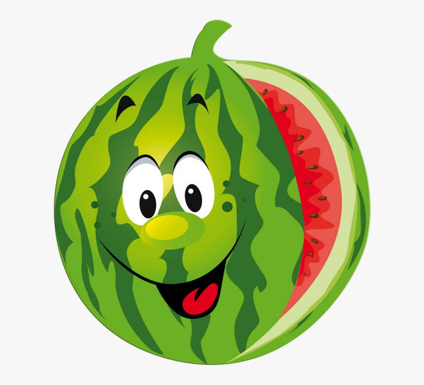 Vegetables Clipart Face - Watermelon Clipart, HD Png Download