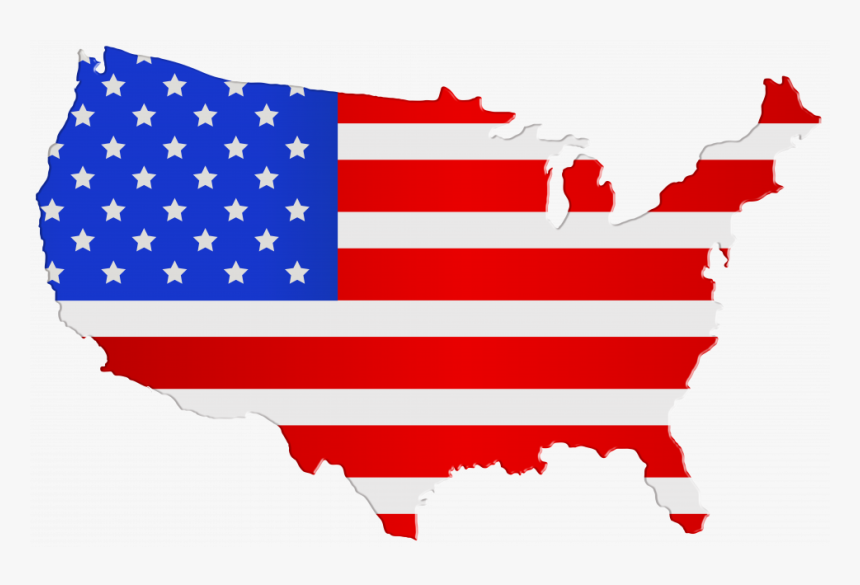 United States Clipart Large - Usa Map Flag Png, Transparent Png