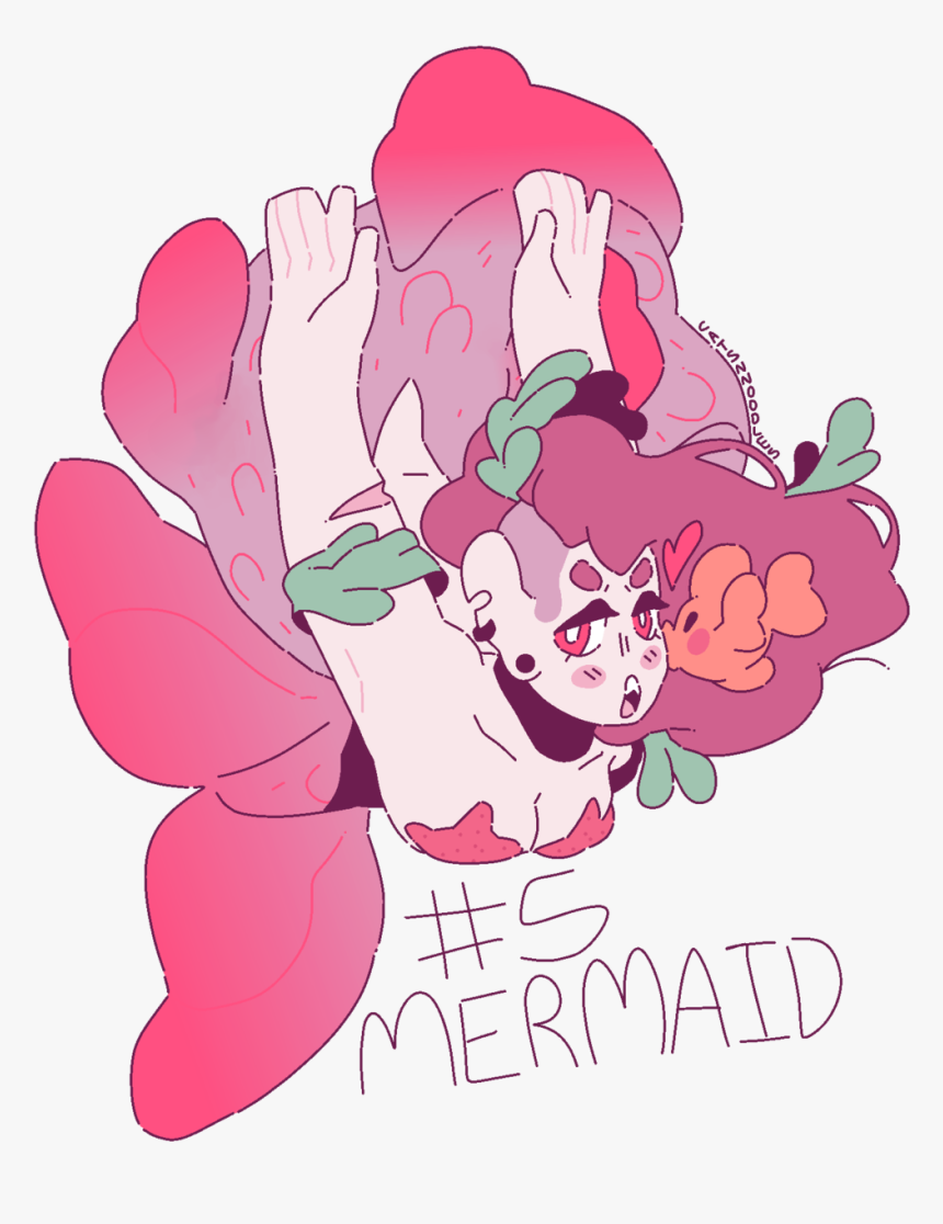 Mermaid 30 Day Monster Girl Challenge What A Punk Punk - 30 Day Monster Girl Challenge, HD Png Download