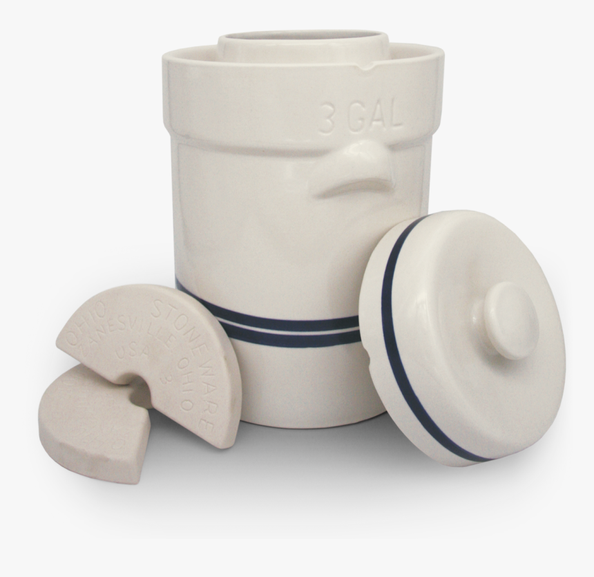 3 Gallon Water Seal Fermentation Crock ~ Starter Kit - Ceramic, HD Png Download