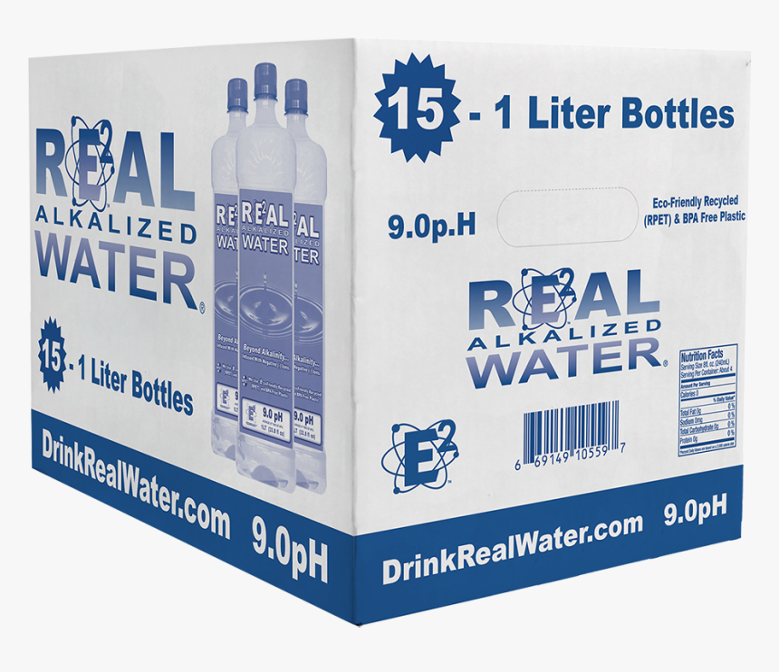 Drink Real Water - Glass Bottle, HD Png Download