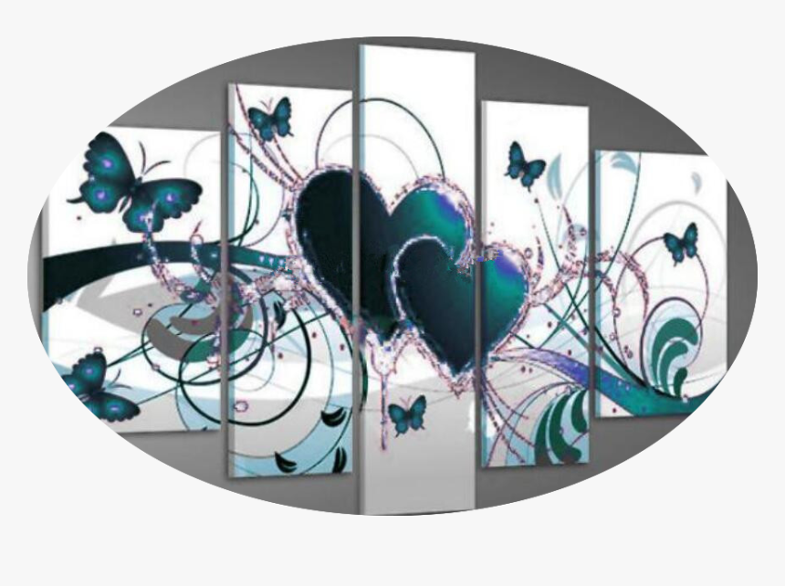 2 Encased Hearts - Canvas Prints Valentines Day, HD Png Download
