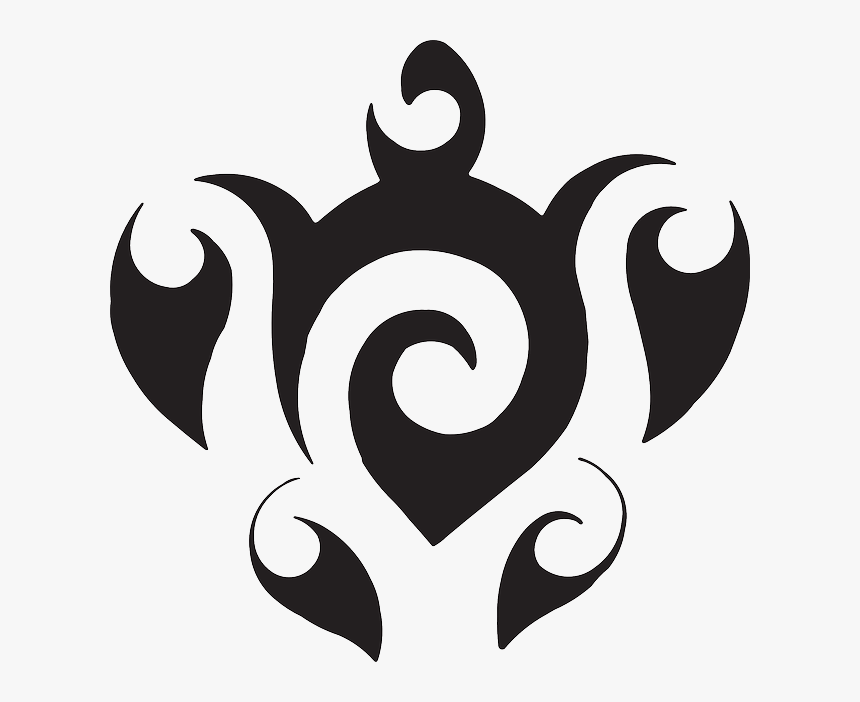 Head, Turtle, Shape, Swim, Shell, Swirl, Shapes - Desenho De Tartaruga Tribal, HD Png Download