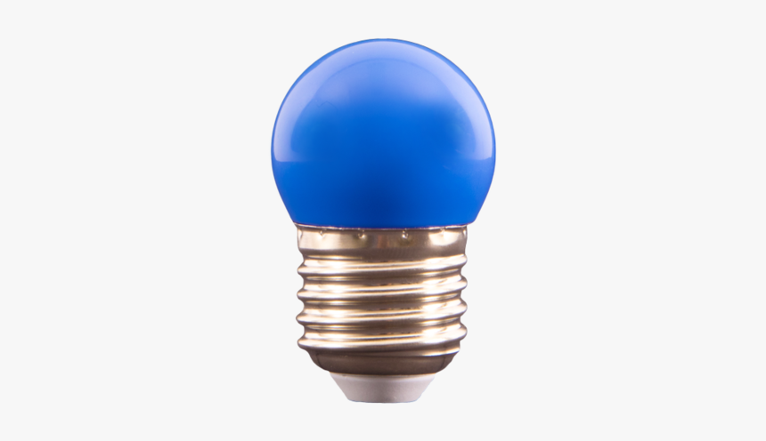 Foco Bombilla Miniatura Globo De Led Azul 1w E27 127v - Fluorescent Lamp, HD Png Download