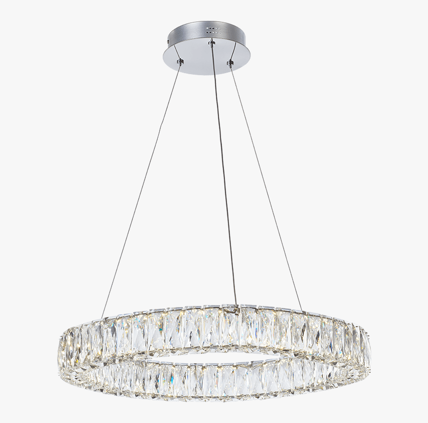 Crystal Ring 1 Light Adjustable Pendant - Hoop Crystal Pendant Light, HD Png Download