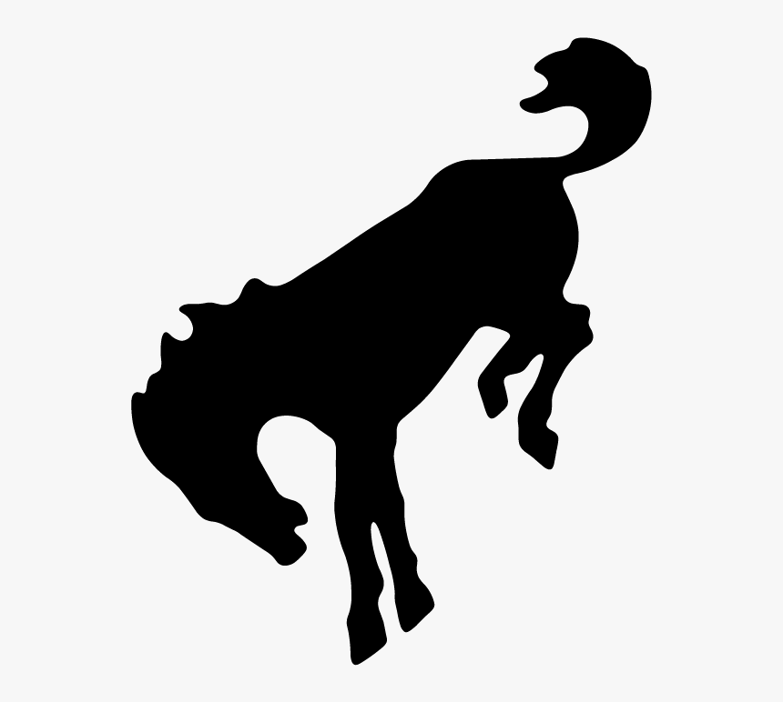 Bucking Mustang Silhouette Bronco Clip Art - Bucking Horse Silhouette, HD Png Download