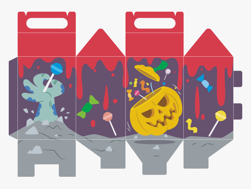 Caixa H - Templates Halloween Box Cut, HD Png Download