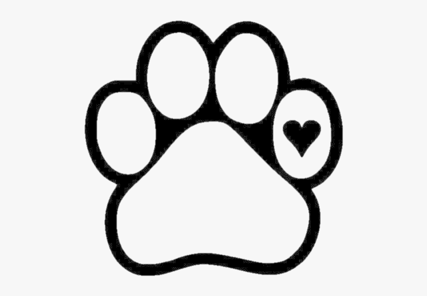 Hank Hound Mix - Paw Clipart Black And White, HD Png Download