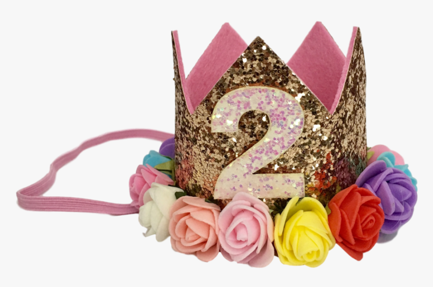 Glitter Glam 2nd Birthday Crowns Headbands - Garden Roses, HD Png Download
