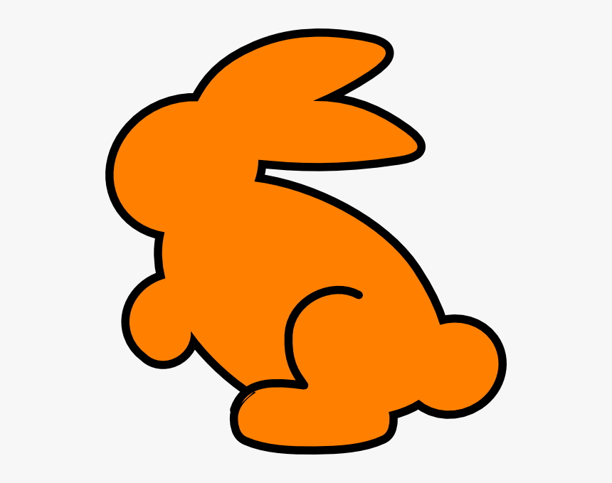Bunny Clip Art At Clker Com Vector - Orange Bunny Clipart, HD Png Download