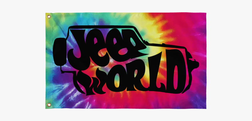 Jeep World Tie-dye Flag - Modern Art, HD Png Download