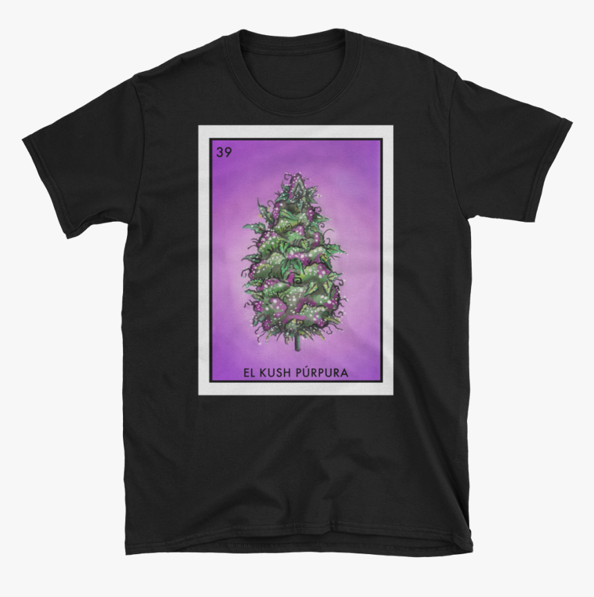 El Kush Purpura Mockup Front Flat Black - T-shirt, HD Png Download