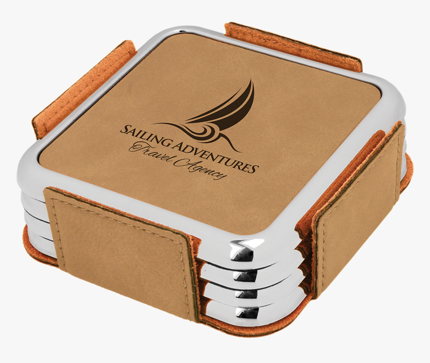 Light Brown Coaster Set With Custom Laser Engraving - Coasters Corporate Gifts, HD Png Download