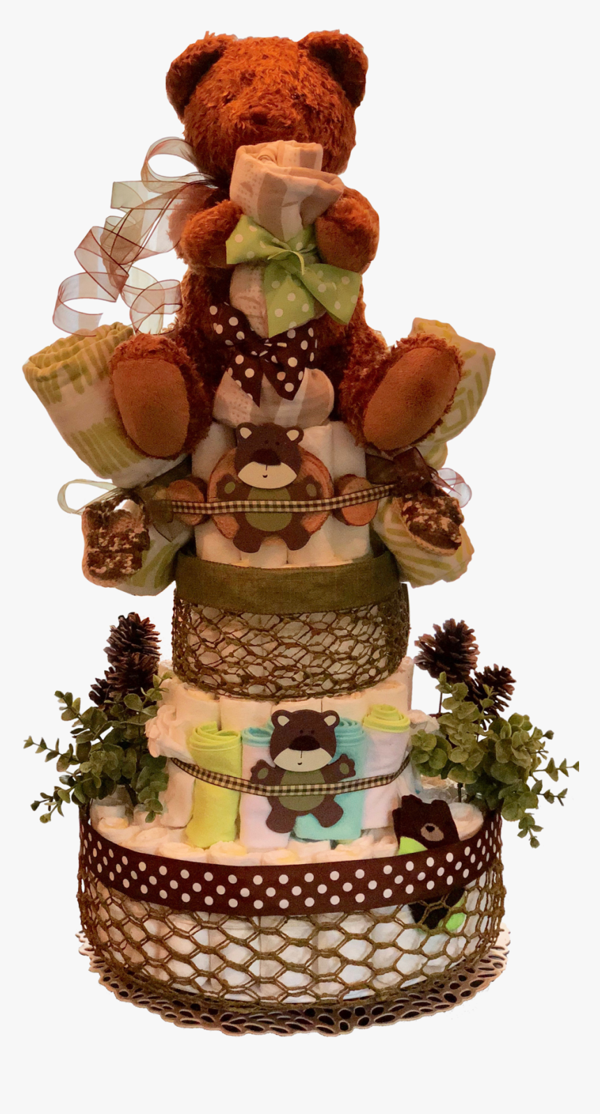 Bear Diaper Cake Www - Cake Decorating, HD Png Download