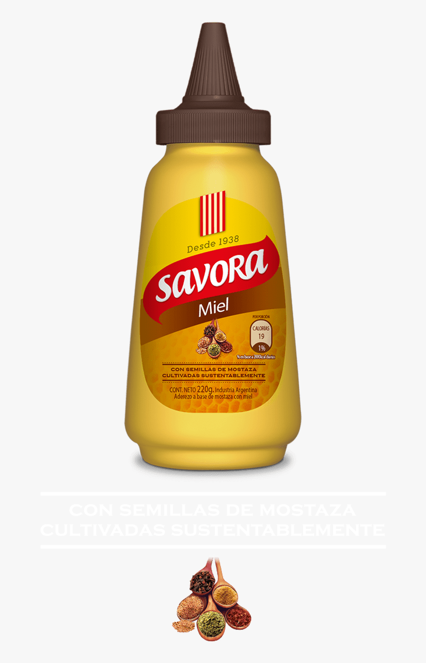 Mostaza Con Miel Savora, HD Png Download