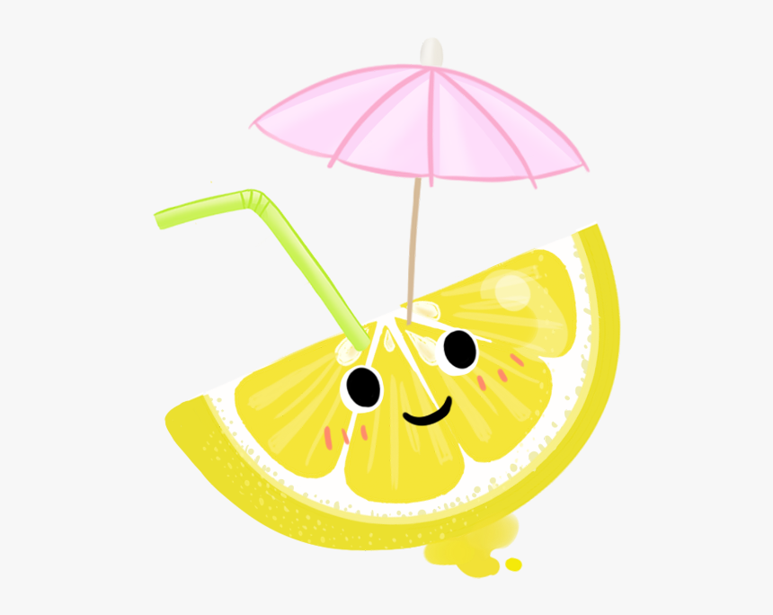 Juice Lemon Cartoon Hd Image Free Png Clipart - Umbrella, Transparent Png