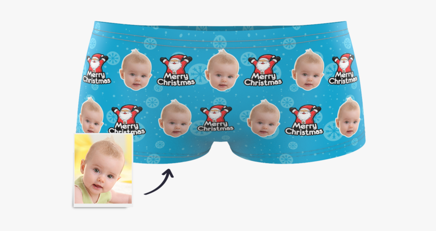 Kids Custom Face Boxer - Santa Claus, HD Png Download