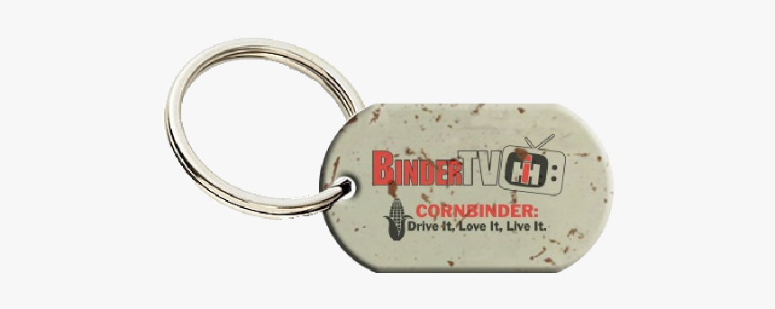 Binder Tv Cream Distressed Dogtag Keyring 
 Title Binder - Keychain, HD Png Download