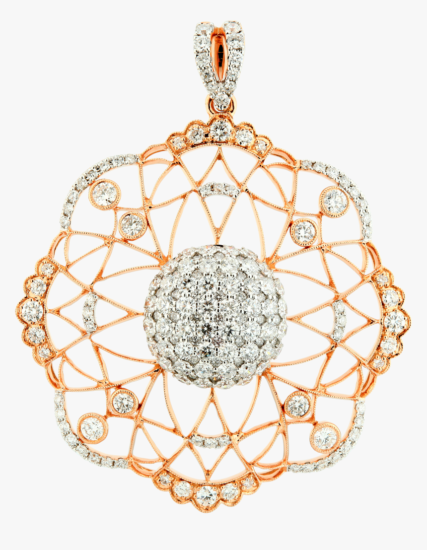 Ethnic Filigree Diamond Pendant - Locket, HD Png Download