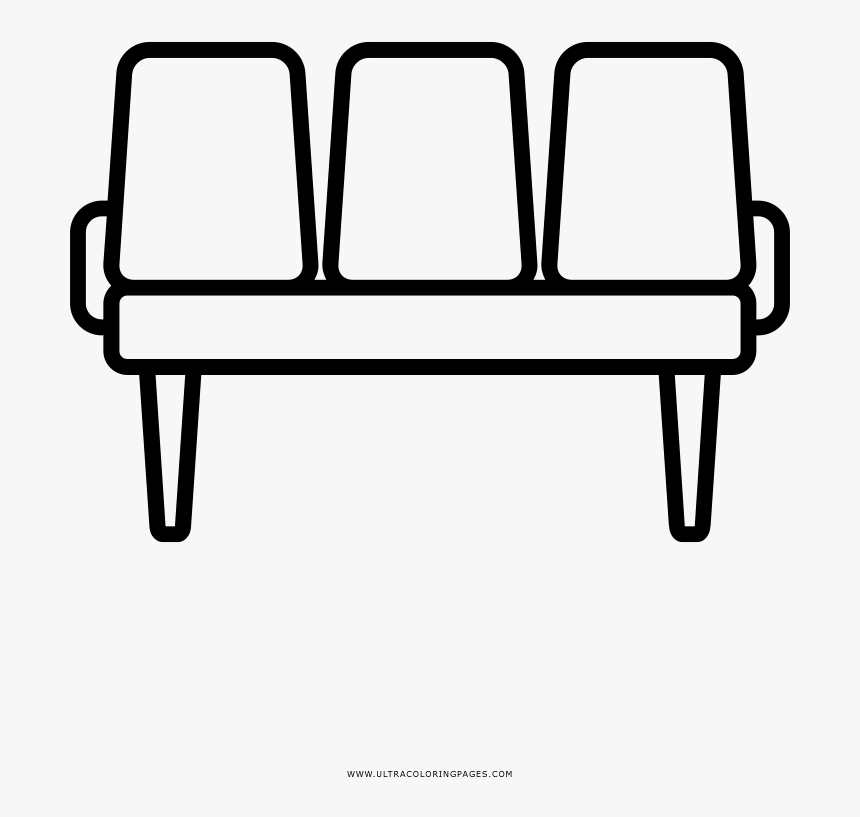 Waiting Room Chairs Coloring Page - Sillas De Sala De Espera Dibujo, HD Png Download