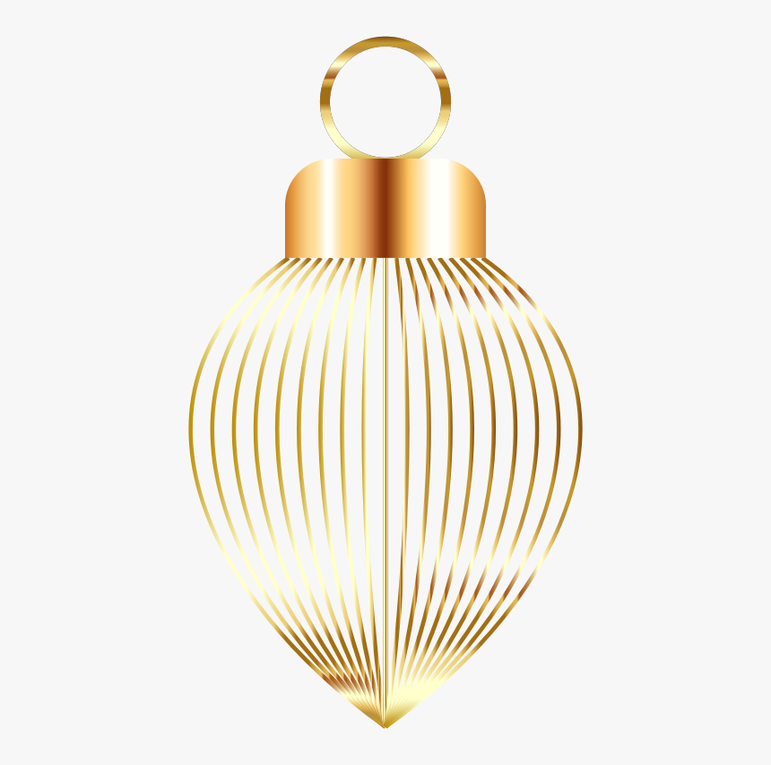 Gold Christmas Ornament - Paper Lantern, HD Png Download