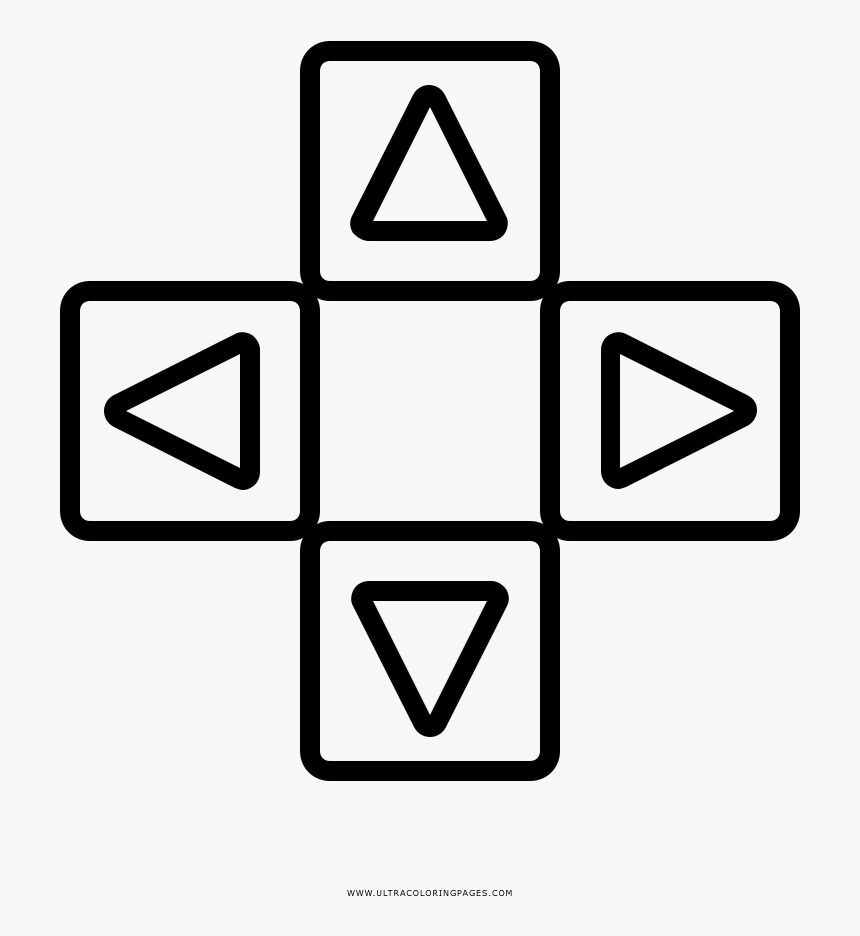 Control Buttons Coloring Page - Illustration, HD Png Download