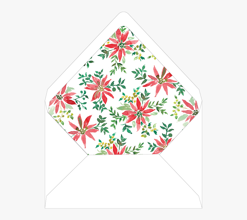 Flor De Noche Buena Border Landscape Liner - Triangle, HD Png Download