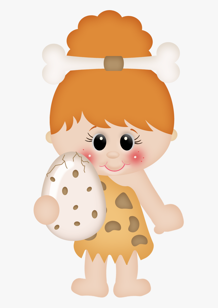 Transparent Caveman Clipart - Niña Prehistoria Dibujo, HD Png Download