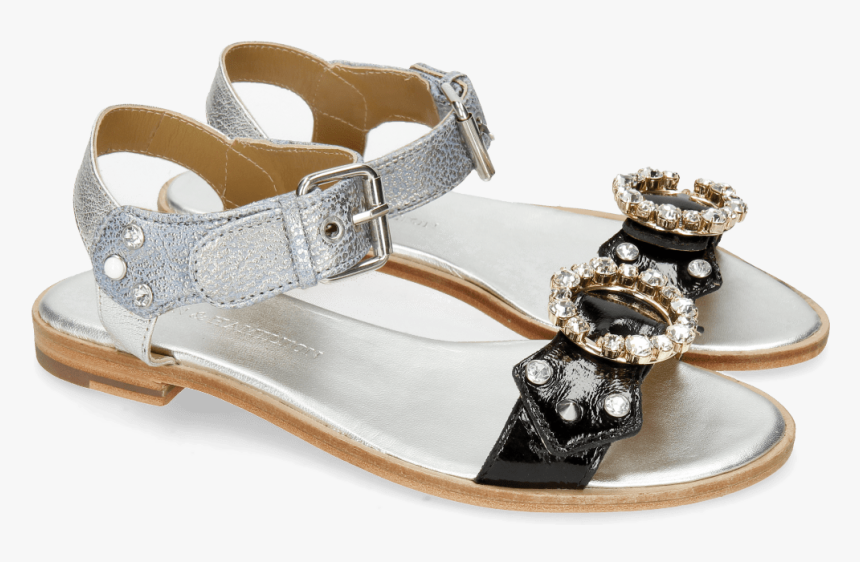 Sandals Sandra 36 Patent Oriental Grafi Silver - Melvin E Hamilton Sandra 36, HD Png Download