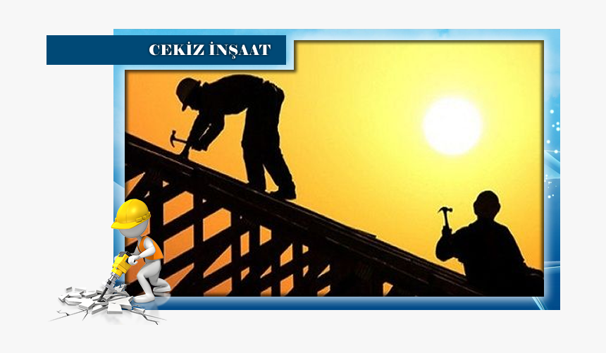 Construction Worker Flexing Silhouette, HD Png Download