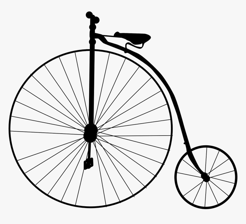 How To Set Use Bike Clip Art Svg Vector - Penny Farthing Clip Art, HD Png Download