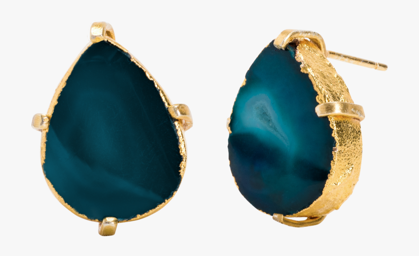 Dewdrop Stud Earrings In Teal - Earrings, HD Png Download