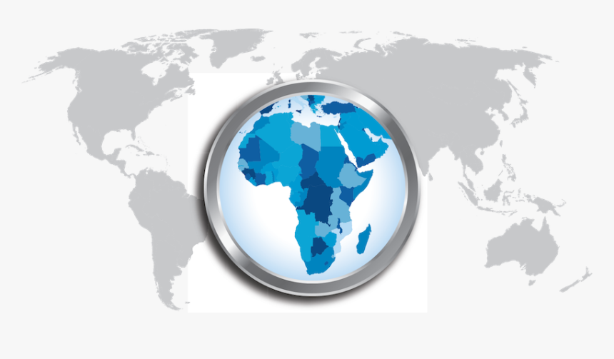 World Map Black White Wide, HD Png Download