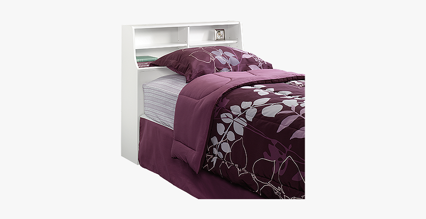 Twin Bookcase Headboard In Soft White - Bed Sheet, HD Png Download