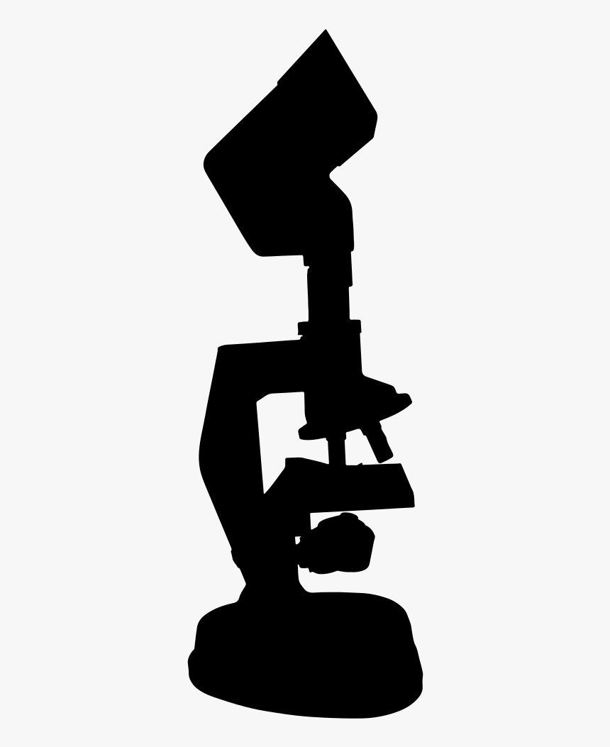 Vector Bacteria Silhouette - Microscope Silhouette Transparent Png, Png Download