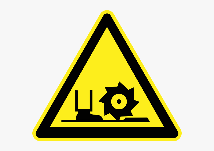 Rotating Blade Or Cutter Warning Vector Sign - Corrosive Material Hazard Symbol, HD Png Download