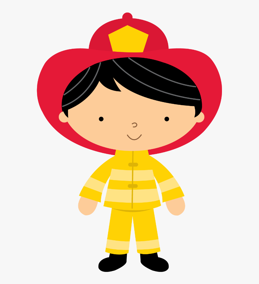 Bombeiros E Polícia - Boy Firefighter Clipart, HD Png Download