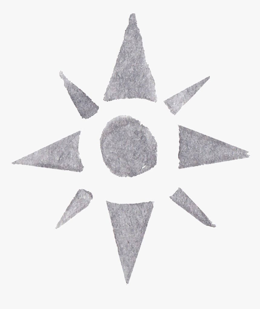 Tinta Negra Sol Transparente Png Decorativo - Star, Png Download